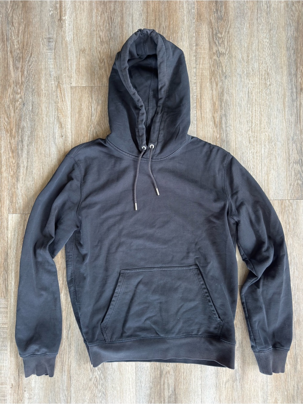 Everlane Black Hooded Pullover Sweatshirt